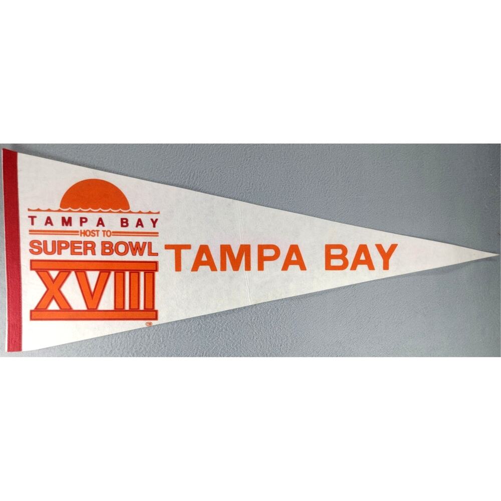 Vintage Super Bowl XVIII Tampa Bay Host Pennant
